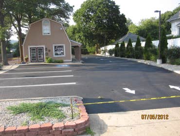 Project photos from Back To Black Sealcoating LLC The First picture is a driveway that was done 3 days prior to taking the picture.. The second picture