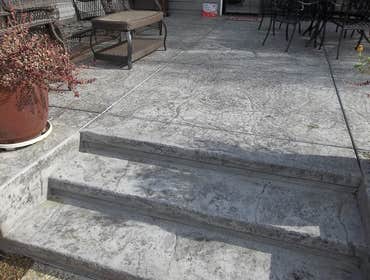 Rough Stone Stamed Steps