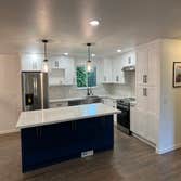 Kitchen remodel with new island.