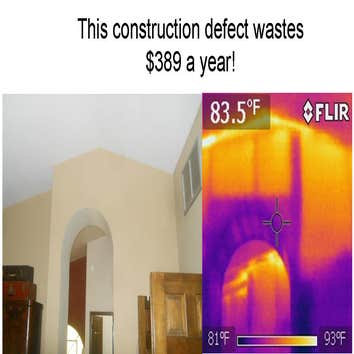 Thermal image of a home