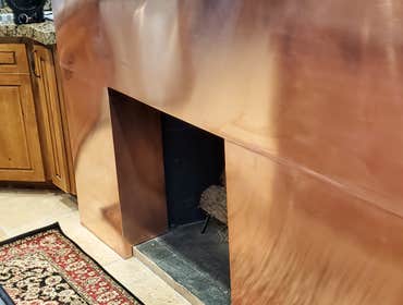 Copper Face lift over brick