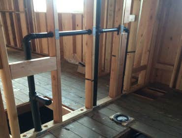 Plumbing remodels Rough in plumbing pictures and finish pictures
