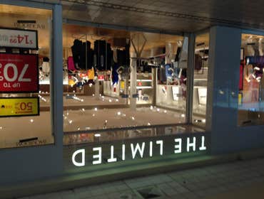 The Limited Store Savnnah Ga. Removed 4 shadow boxes, patched walls, paint, removed chandeliers, capped electrical boxes, reinstalled molding and paint