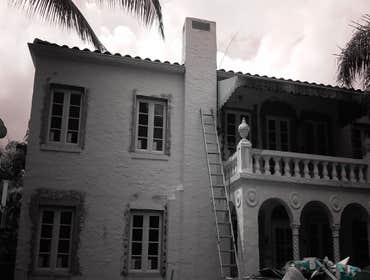 Front area before painting