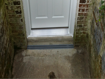 Basement Stairwell Drain in Bethesda, Maryland