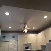 Kitchen In this kitchen I installed 4 recessed lights, a ceiling fan, and under cabinet lights.