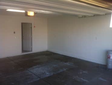 Project photos from Westside Restoration Fire in garage. Rebuilt the roof and put new walls in the garage. Cleaned smoke out of the house, sealed and p
