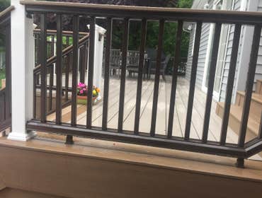 Patio deck renovation-Nutley Existing patio deck renovated