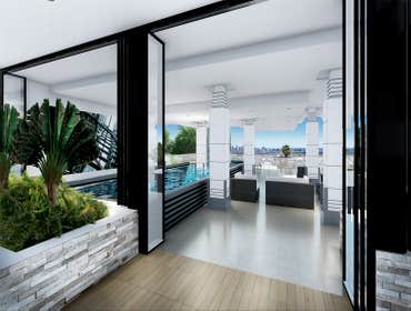Lower pool Cantilever home