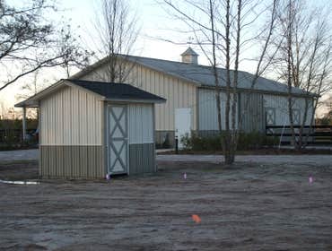 Pump house Project Details,
construction of a pump house to match existing metal barn.
