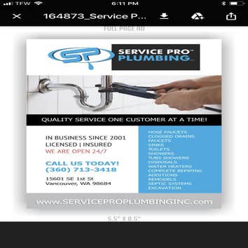 Service Pro plumbing Inc
