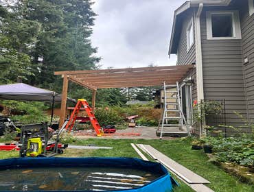 Transparent Plastic Pergola Transparent pergola as a great addition to the resedential house. Small project that has been made in 4 days. Client was su