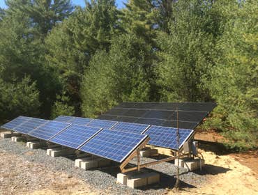 Photos by Plymouth Solar Energy #1 Ground Mounted hillside array
