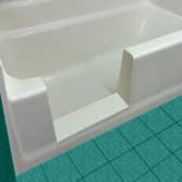Adaptive Access to create barrier-free bathtub Converted these customer's existing bathtub in one day. They now can use their shower with more confide