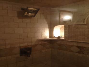 Photos by Ezio Arpino Contractor LLC #1 Bathroom Renovation- Photo shows: shower with lighted soap niches