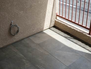 Tile Porch Porch made rigid, leveled, and tiled.