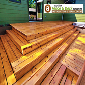 Wooden Deck with Cedar Staining