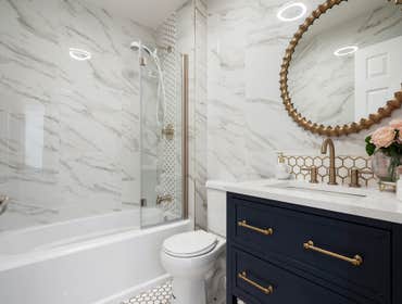Bathroom Remodel Modern Bathroom Remodel – Bay Area
We transformed this space with sleek tilework, a frameless glass shower, a floating vanity, and mod