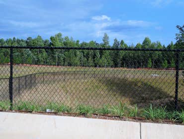 Chain link fencing