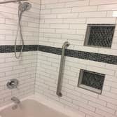 A Bathroom Renovation Another local bathroom fully renovated in time for the holidays! We replaced all the sheetrock, and installed a subway tile tub s