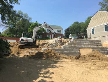 Photos by Hyperion Construction #4 Install retaining wall as part of a much larger remodel project.