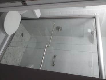 Harry Hilgers Safe Shower This project included a complete make over of the master bathroom shower in order to make it an easy entry area. This was on
