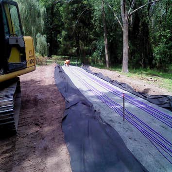 Mack Excavating Co Photos Drip Septic System installation in Montgomery County