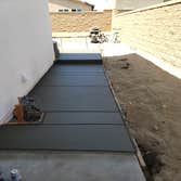 Photos by Sun Set Solutions #1 "Diamond Cut" pattern 5 feet wide squares, with a 14 inch border. A simple sidewalk and step for a transition from side 