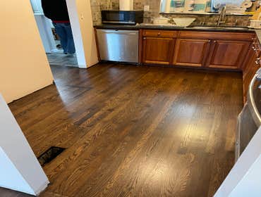 Photos by Woodcraft Flooring LLC #1 Refinish, Stain & Finish with 3 Coats of Waterbase Finish.