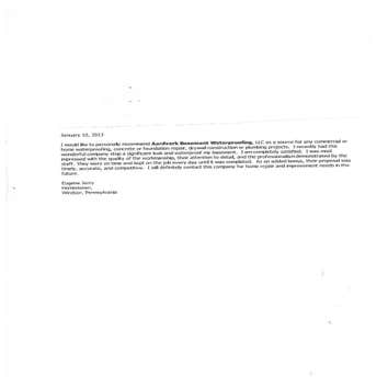 Stephanie Gates Columbia Pa roughcasted her wall, put 68 ft of system and one zoeller pumping station.
