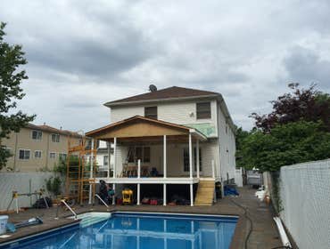 Deck with roof - in progress
