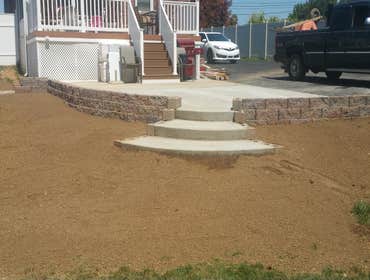 Retaining wall and flat work