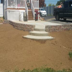 Retaining wall and flat work