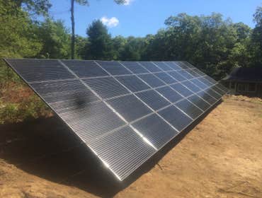 Photos by Plymouth Solar Energy #1 Ground Mounted hillside array