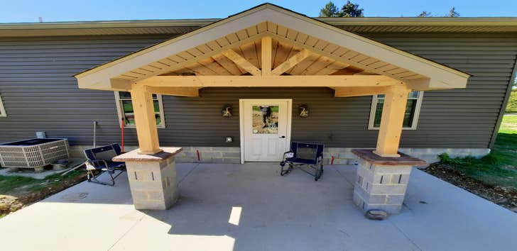 Timber Frame Portico Roof