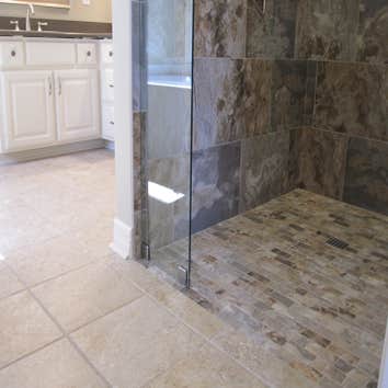 No curb shower