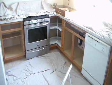 Oak Cabinets before refacing