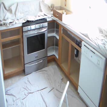 Oak Cabinets before refacing