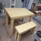Bamboo Table and Bench