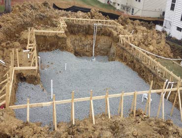 Gravel base installed