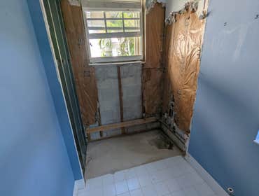 Demolition in progress