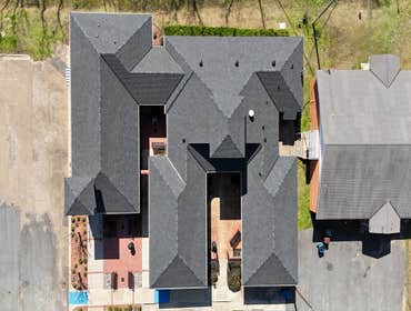 Aerial View of Completed Commercial Roof