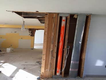 kitchen during remodel