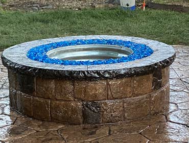 Photos by Guevara Alexander #1 A curated collection of our high-end residential concrete work, including stamped patios, exposed aggregate driveways, w