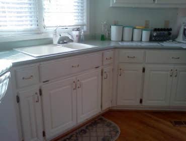 Parker Kitchen Remodel Parker Kitchen Remodel - The Parkers were ready for a new kitchen. She was sick of the white and wanted to change it to a staine