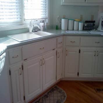 Parker Kitchen Remodel Parker Kitchen Remodel - The Parkers were ready for a new kitchen. She was sick of the white and wanted to change it to a staine