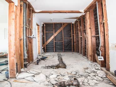 Strip Bathroom Walls And Remove Floors