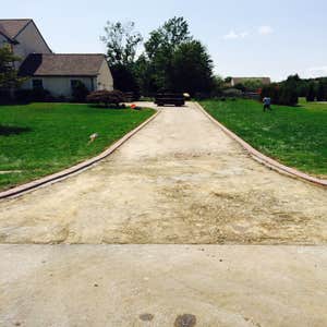 Paver blocks and asphalt