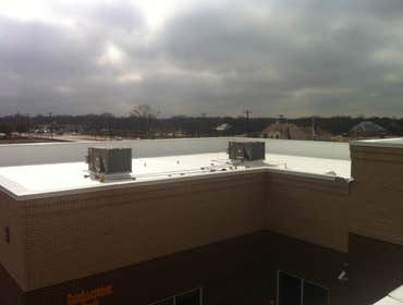 Roofing TPO Roofing with custom skylight.