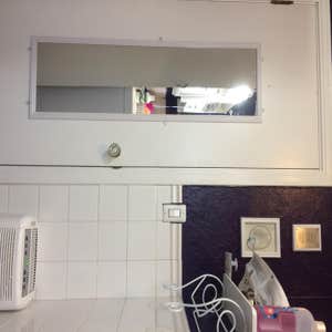 Door and tile wall